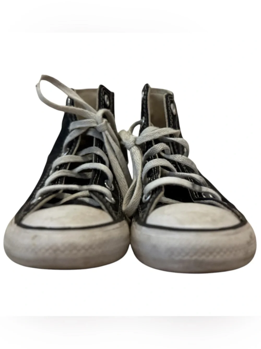 Youth Converse High Top Sneakers, Black/White, size 13M